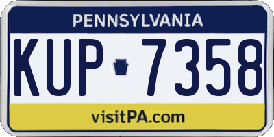 PA license plate KUP7358