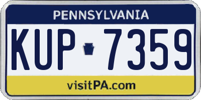 PA license plate KUP7359