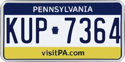 PA license plate KUP7364