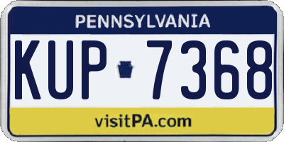 PA license plate KUP7368