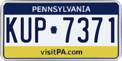 PA license plate KUP7371