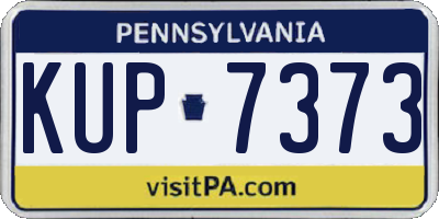 PA license plate KUP7373