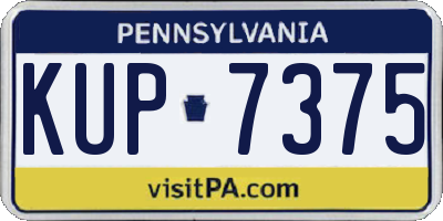 PA license plate KUP7375