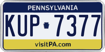 PA license plate KUP7377