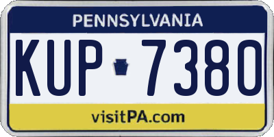 PA license plate KUP7380