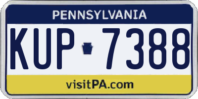 PA license plate KUP7388