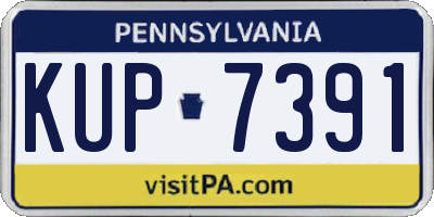 PA license plate KUP7391