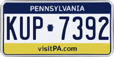 PA license plate KUP7392