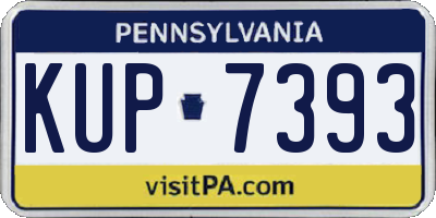 PA license plate KUP7393