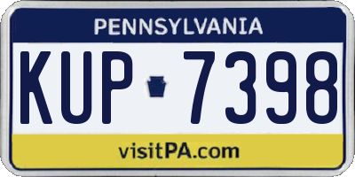 PA license plate KUP7398