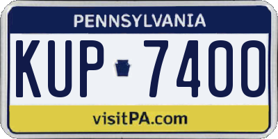 PA license plate KUP7400