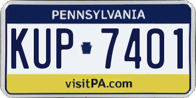 PA license plate KUP7401