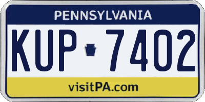 PA license plate KUP7402