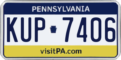 PA license plate KUP7406