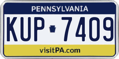 PA license plate KUP7409