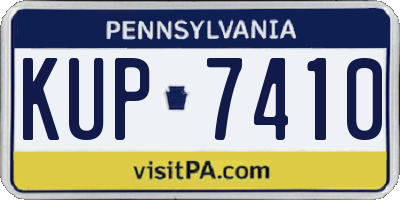 PA license plate KUP7410