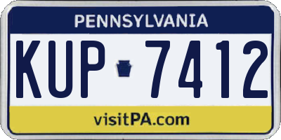 PA license plate KUP7412