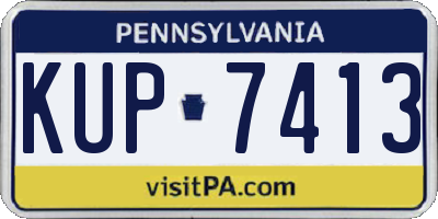 PA license plate KUP7413