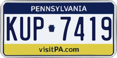 PA license plate KUP7419