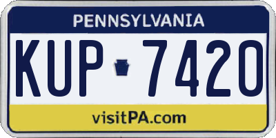 PA license plate KUP7420