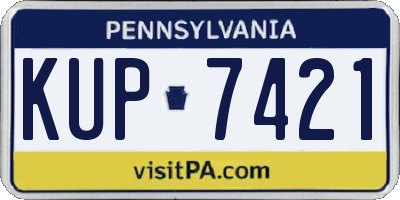 PA license plate KUP7421