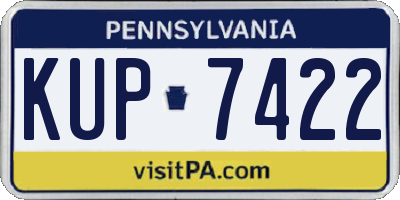 PA license plate KUP7422