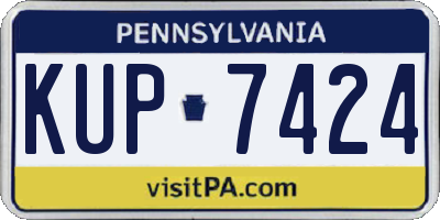 PA license plate KUP7424