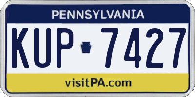 PA license plate KUP7427