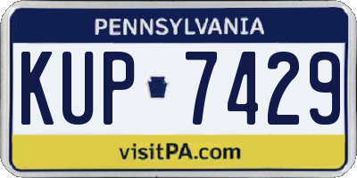 PA license plate KUP7429