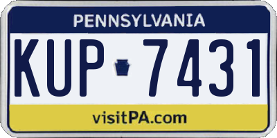 PA license plate KUP7431