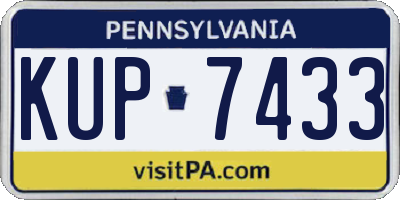 PA license plate KUP7433