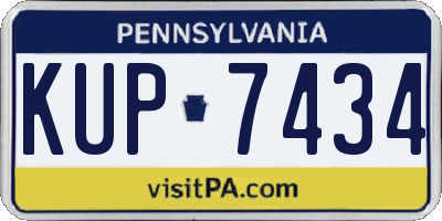 PA license plate KUP7434