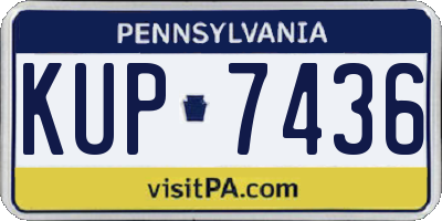 PA license plate KUP7436