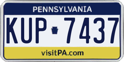 PA license plate KUP7437