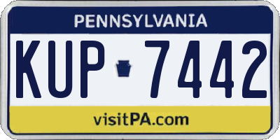 PA license plate KUP7442