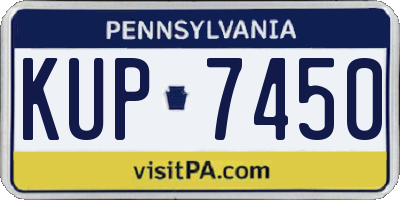 PA license plate KUP7450
