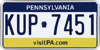 PA license plate KUP7451