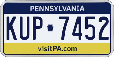 PA license plate KUP7452