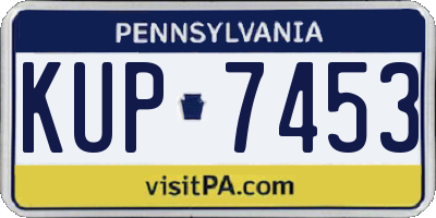 PA license plate KUP7453