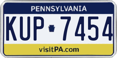 PA license plate KUP7454