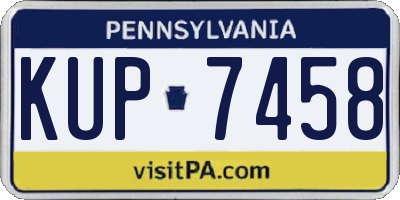 PA license plate KUP7458