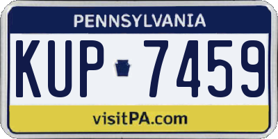 PA license plate KUP7459
