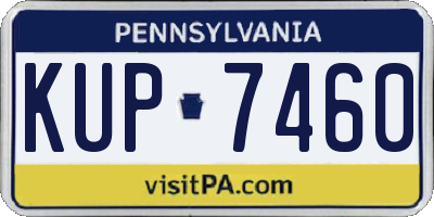 PA license plate KUP7460