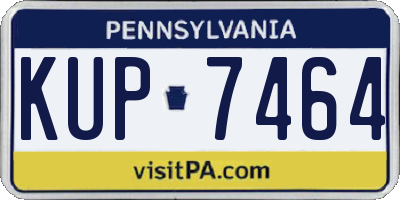 PA license plate KUP7464