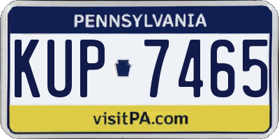 PA license plate KUP7465