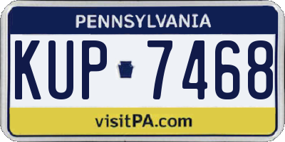 PA license plate KUP7468