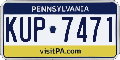 PA license plate KUP7471