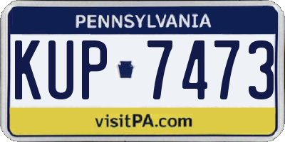 PA license plate KUP7473