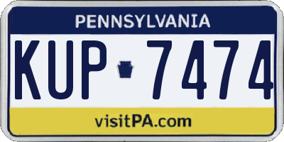 PA license plate KUP7474