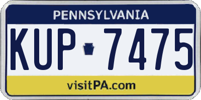 PA license plate KUP7475